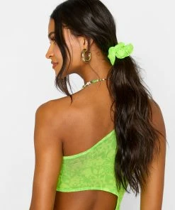 Beach Bunny Swimwear Reese Scrunchie - Trippy Check Paradise Calling