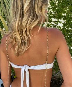 Beach Bunny Swimwear Serena Triangle Top - White