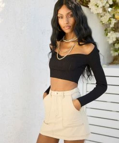Summer Haus - Apparel Sweetheart Crop Top By Summer Haus - Black