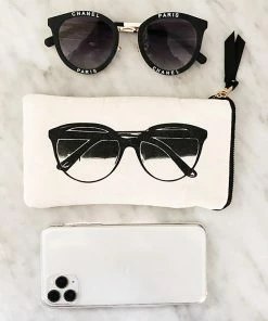Accessories Sunglasses Case With Pocket By Bag-all - White