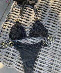 Beach Bunny Swimwear Tatum Triangle Top - Black