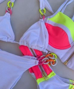 Beach Bunny Swimwear Tatum Skimpy Bottom - White