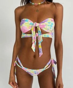 Beach Bunny Swimwear Tula Bandeau Top - Ditsy Floral