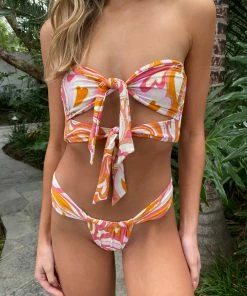 Beach Bunny Swimwear Delphin Tango Bottom - Pink/Orange Multi