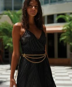 Beach Bunny Swimwear Haven Dress - Black Cover Ups