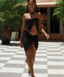 Beach Bunny Swimwear Best Sellers Haute Summer Long Pareo - Black