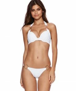 Beach Bunny Swimwear Nadia Midi Bottom - White